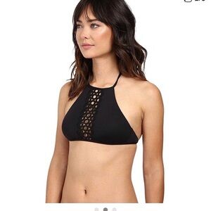 BECCA Black Halter Bikini Top